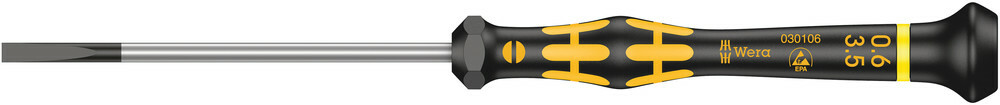 WERA ESD precízny skrutkovač Kraftform Micro SL 0,60 x 3,5 x 80 mm