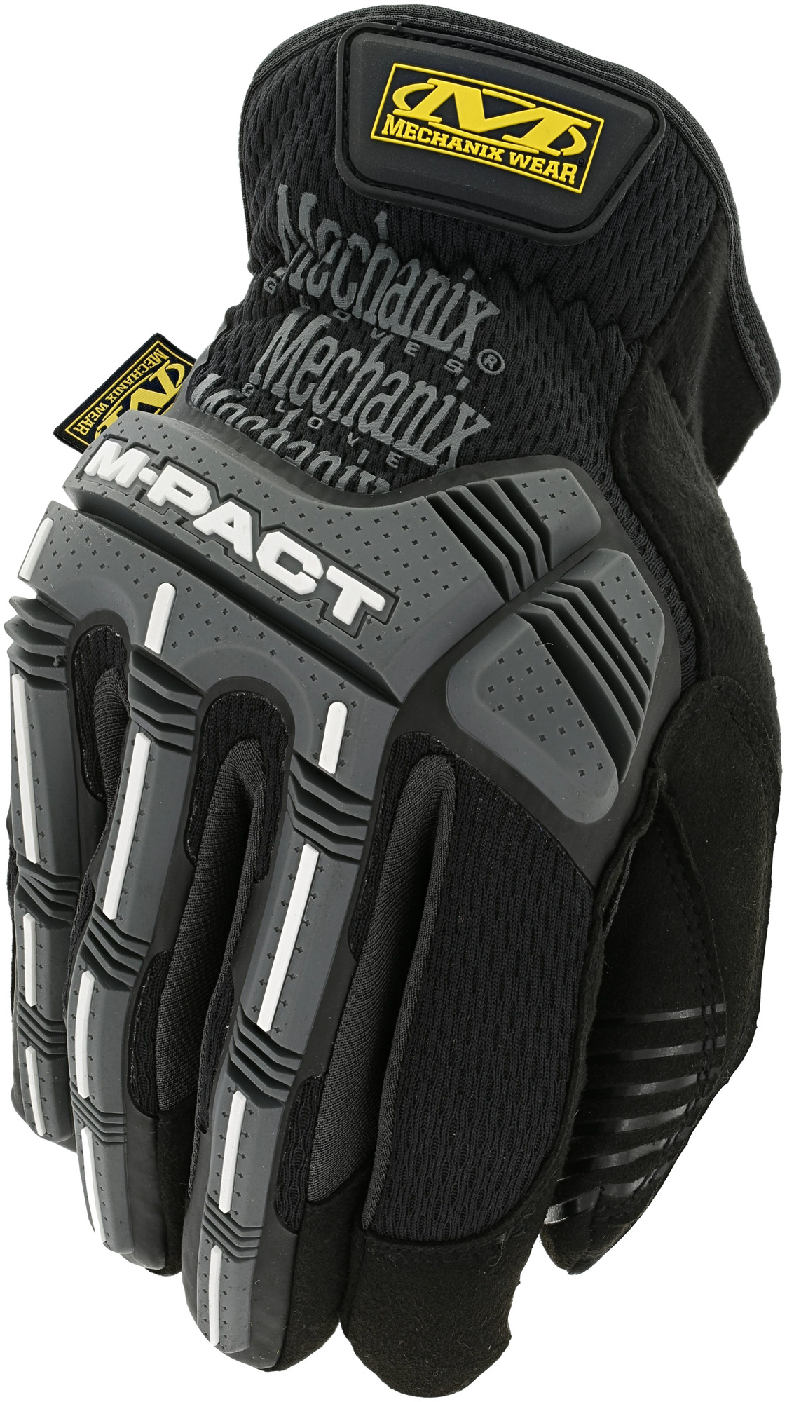 MECHANIX Pracovné ohranné rukavice M-Pact s otvorenou manžetou - čierne/sivé S/8