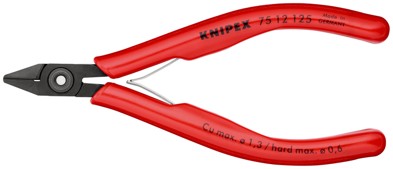 KNIPEX Kliešte cvikacie bočné pre elektroniku 7512125
