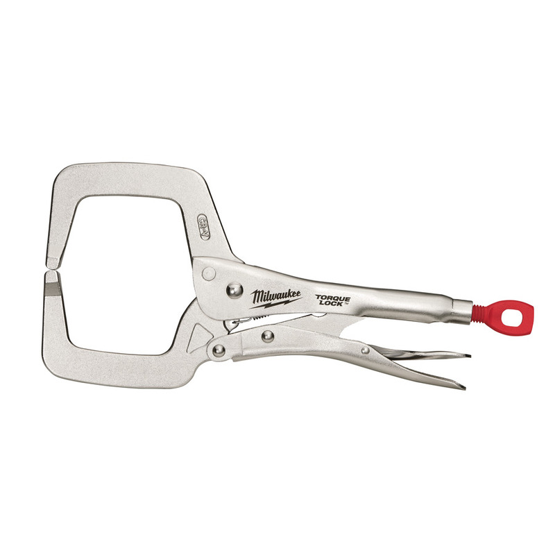 MILWAUKEE 9" Upínacie kliešte 230 mm TORQUE LOCK™ C tvar, zahrotené čeľuste