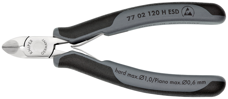 KNIPEX Kliešte cvikacie bočné pre elektroniku 7702120HESD