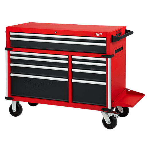 MILWAUKEE Dielenský vozík na náradie 46"/117 cm s 10 zásuvkami
