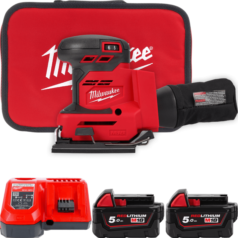 MILWAUKEE M18™ Aku vibračná brúska 113 x 104 mm M18BQSS-502B