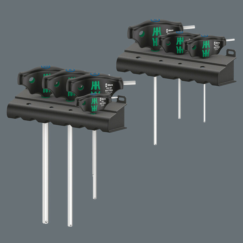 WERA Sada skrut. Hex-Plus HF s T rukoväťou a pridrž. funkciou, 7 dielna + 2 x stojan Set 1