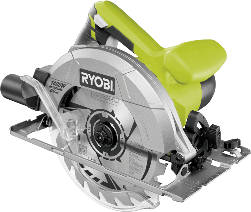 RYOBI 1400 W 190 mm okružná píla na drevo a plasty RCS1400-G