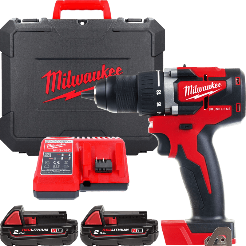 MILWAUKEE M18™ Aku vŕtačka bez príklepu - kompaktná M18CBLDD-202C