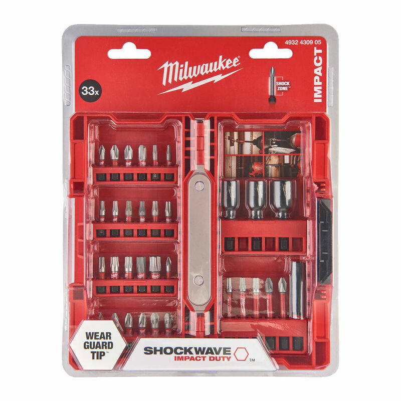 MILWAUKEE Sada skrutkovacích bitov SHOCKWAVE™ 33 ks