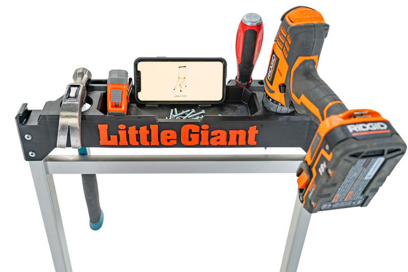 LittleGiant Hlikíkové schodíky JUMBO STEP™, 2-stupňový s madlom