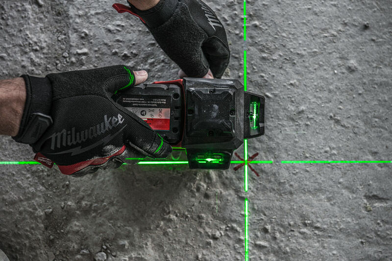 MILWAUKEE M12™ Krížový laser s 3 rovinami s rozsahom 360° - zelený M123PL-401C
