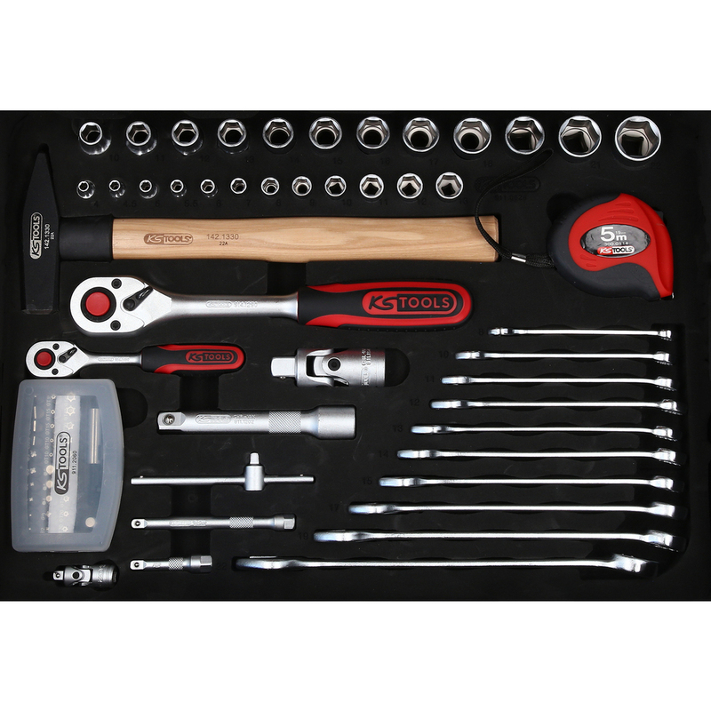 KS TOOLS Elektrikárska sada náradia 1/4"+1/2" - 128 - dielna