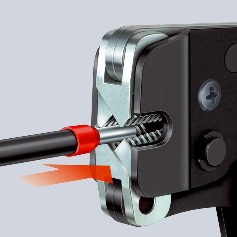 KNIPEX Kliešte samonastaviteľné bočné pre lisovanie káblových koncoviek 975309