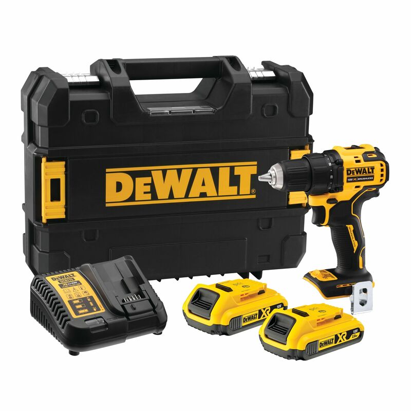 DEWALT 18V XR Aku vŕtačka bez príklepu, 2x 2,0 Ah DCD708D2T-QW