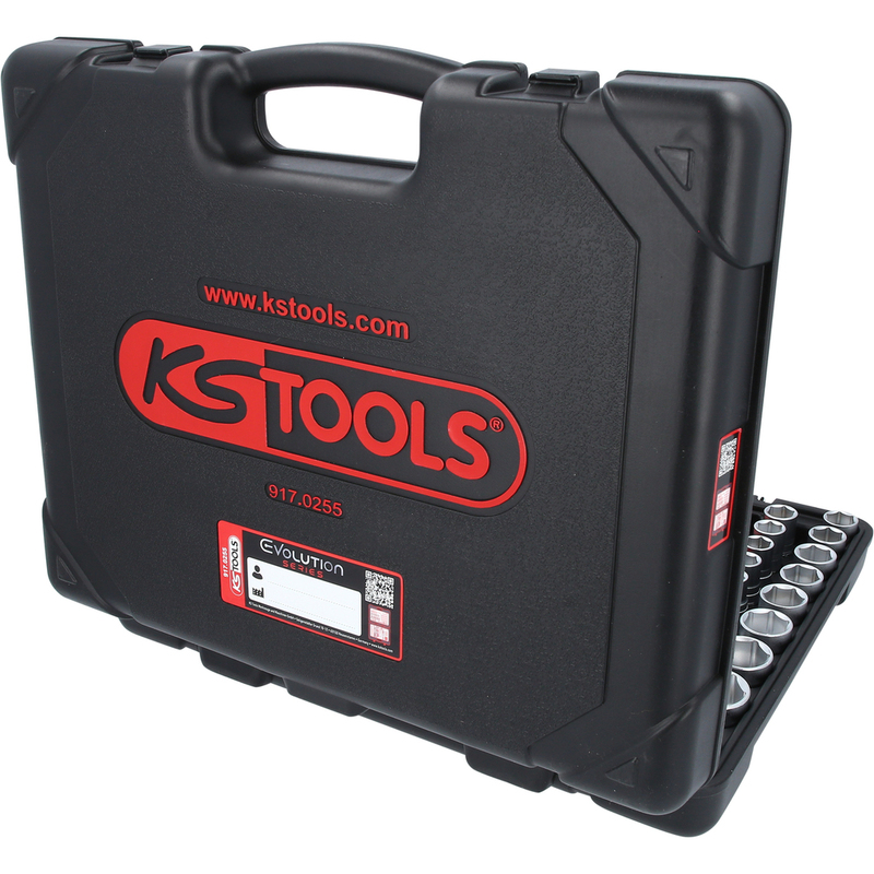 KS TOOLS Gola sada 1/4"+3/8"+1/2" - 255 - dielna