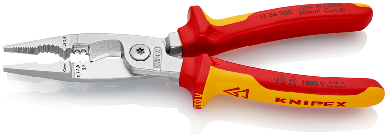 KNIPEX Kliešte univerzálne elektroinstalačné 1386200