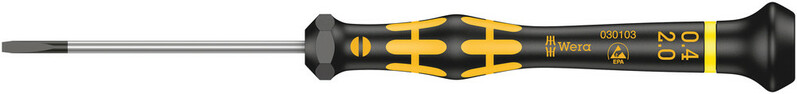 WERA ESD precízny skrutkovač Kraftform Micro SL 0,40 x 2,0 x 60 mm