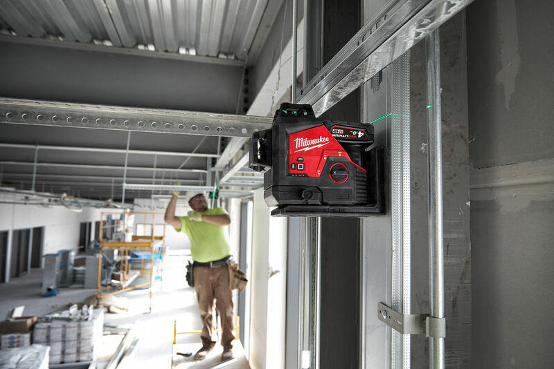 MILWAUKEE M12™ Krížový laser s 3 rovinami s rozsahom 360° - zelený M123PL-0C