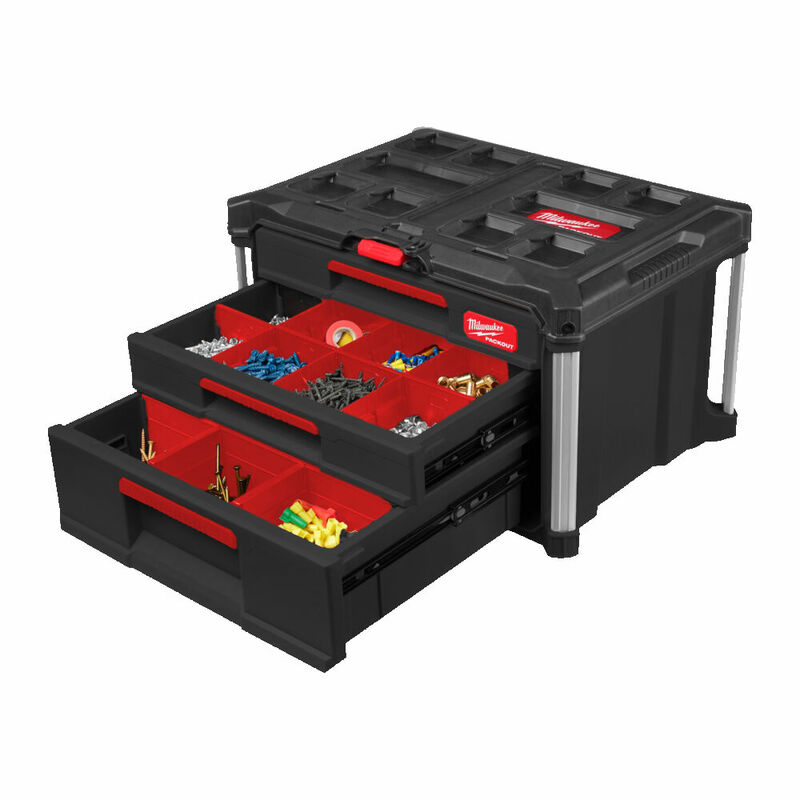 MILWAUKEE PACKOUT™ Box na náradie s 2+1 zásuvkami 4932493190