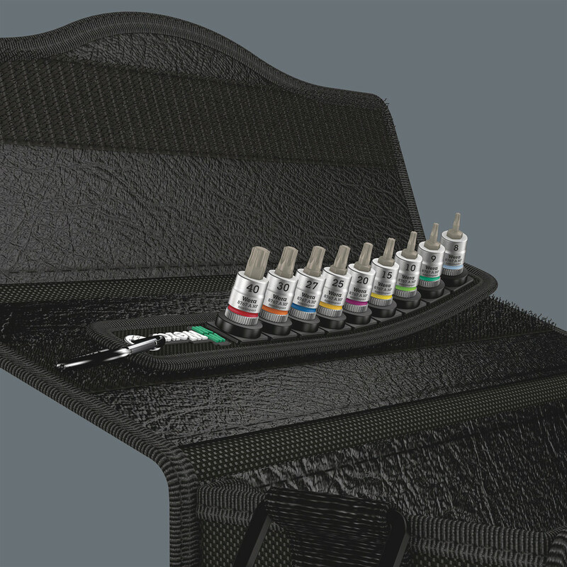 WERA Sada nástrčných kľúčov Zyklop 1/4" TORX® Belt A 3 HF, 9 dielna