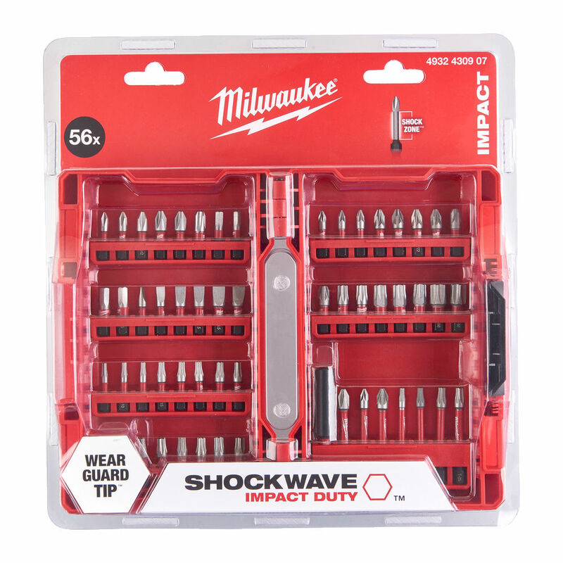 MILWAUKEE Sada skrutkovacích bitov SHOCKWAVE™ 56 ks
