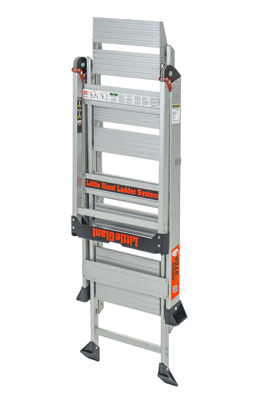 LittleGiant Hlikíkové schodíky JUMBO STEP™, 4-stupňový s madlom