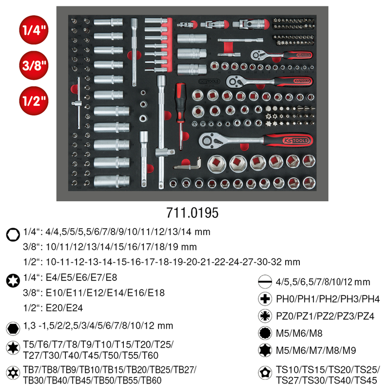 KS TOOLS ECOline™ 215 dielny dielenský vozík na náradie so 7 zásuvkami