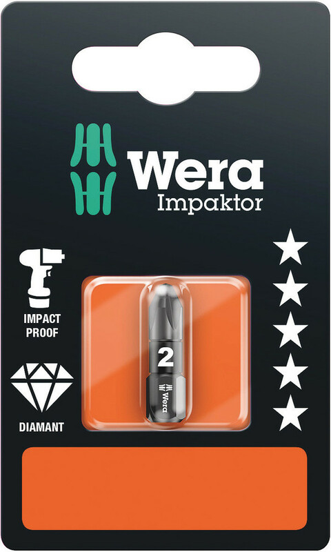 WERA Bity Impaktor PZ 2 x 25 mm