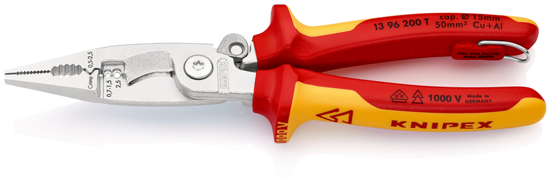 KNIPEX Kliešte univerzálne elektroinstalačné TT 1396200T
