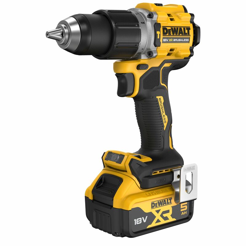 DEWALT 18V XR Aku príklepová vŕtačka LANYARD READY, 2x 5,0 Ah DCD805P2LRT-QW