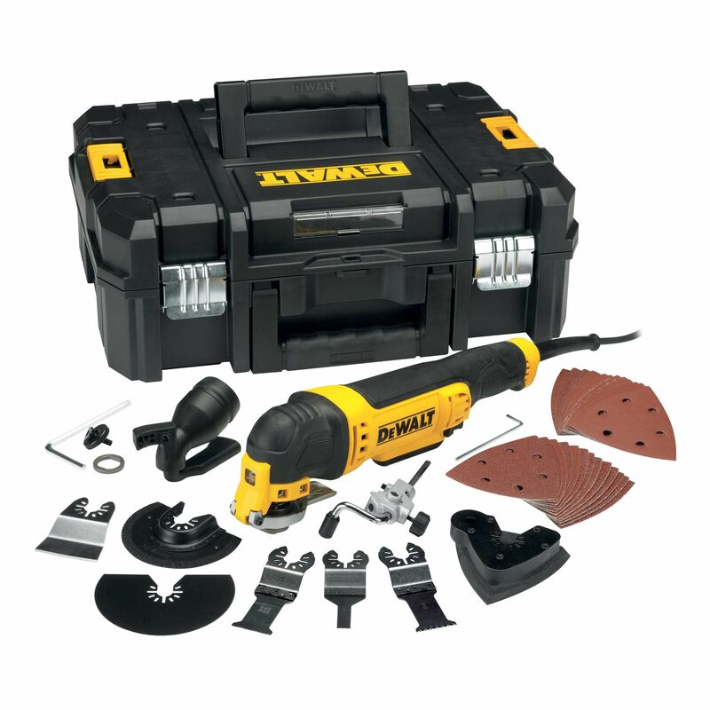 DEWALT Elektrická oscilačná brúska + sada príslušenstva, 300 W DWE315KT-QS