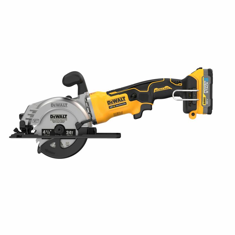 DEWALT 18V XR Aku kotúčová píla 115 mm, 1x 1,7 Ah POWERSTACK™ bez nabíjačky DCS571E1T-XJ