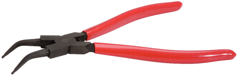 KS TOOLS Kliešte s poistkou na kolesové ložiská, zahnuté, 240mm