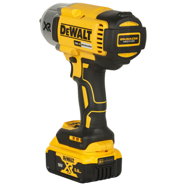 DEWALT 18V XR 1/2” Aku rázový uťahovák s poistným kolíkom, 2x 5,0 Ah DCF899P2-QW