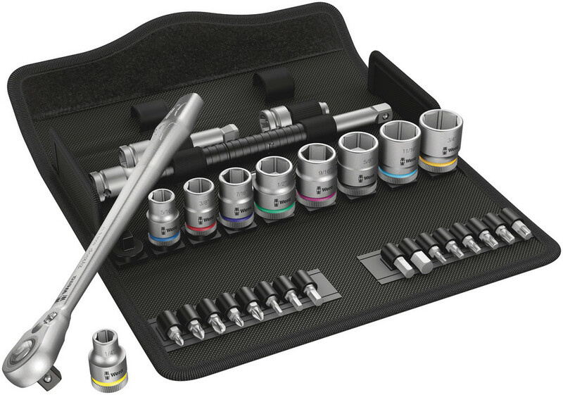 WERA Sada račne 3/8" Zyklop Metal Imperial, 29 dielna