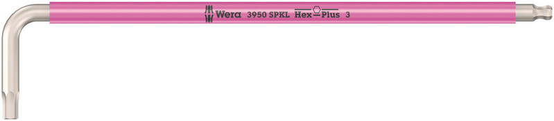 WERA Nerezový uhlový kľúč Hex s guľovým prvkom 3,0 mm
