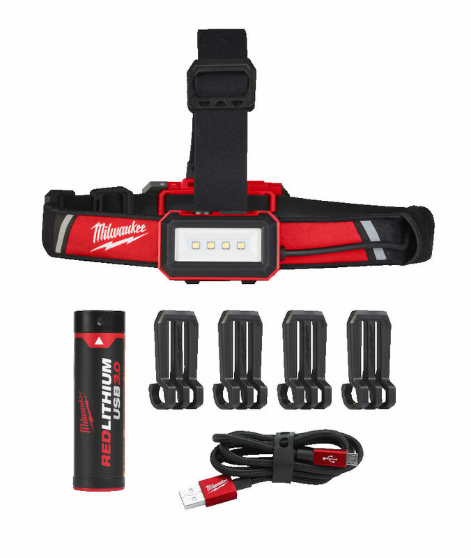MILWAUKEE L4 USB Čelová aku lampa na helmu L4HLRP-301
