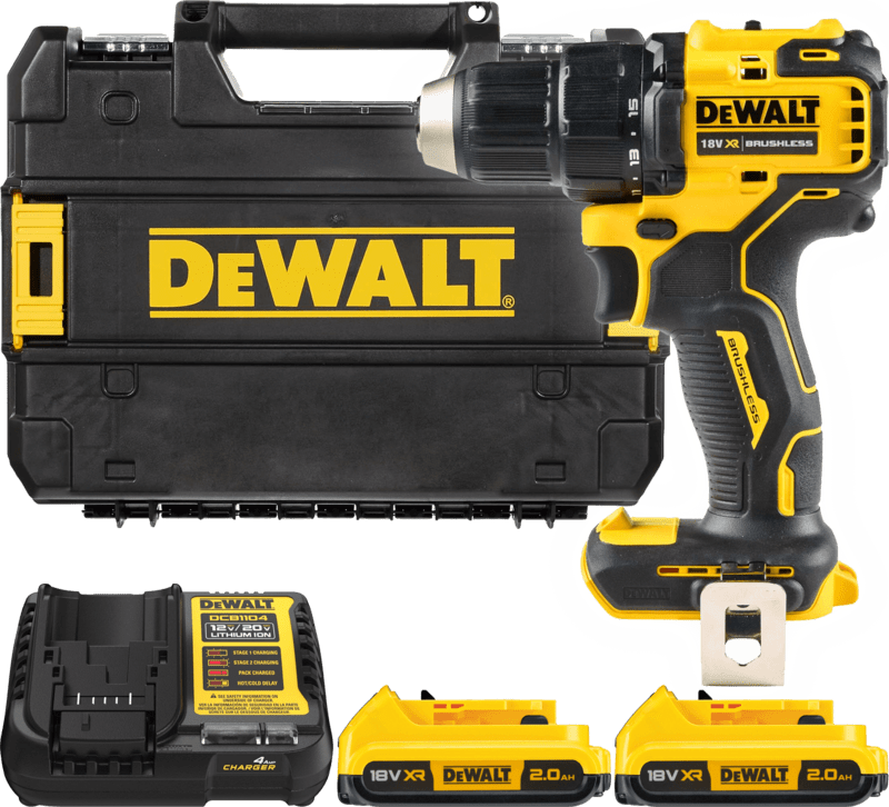 DEWALT 18V XR Aku vŕtačka bez príklepu, 2x 2,0 Ah DCD708D2T-QW
