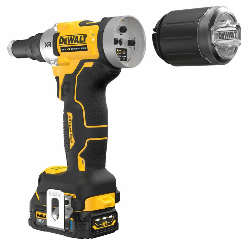 DEWALT 18V XR Aku nitovačka pre nity od 4,8 mm do 6,4 mm, bez aku DCF414NT-XJ
