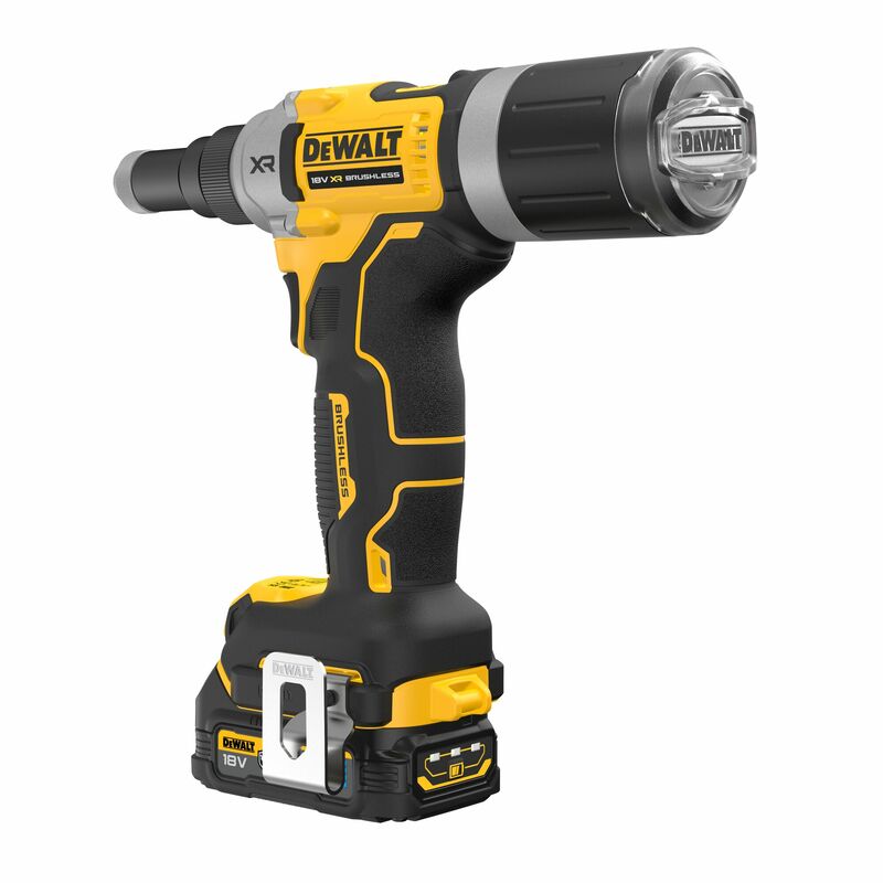 DEWALT 18V XR Aku nitovačka pre nity od 4,8 mm do 6,4 mm, 2x 5,0 Ah DCF414E2GT-QW