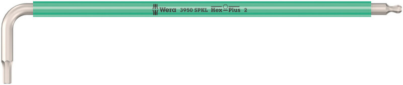WERA Nerezový uhlový kľúč Hex s guľovým prvkom 2,0 mm