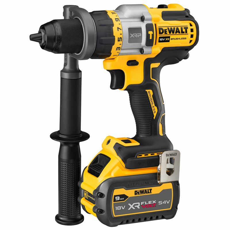 DEWALT 18V XR XRP Aku FLEXVOLT™ ADVANTAGE vŕtačka s príklepom, 1x 9,0 Ah FLEXVOLT™ DCD999X1-QW