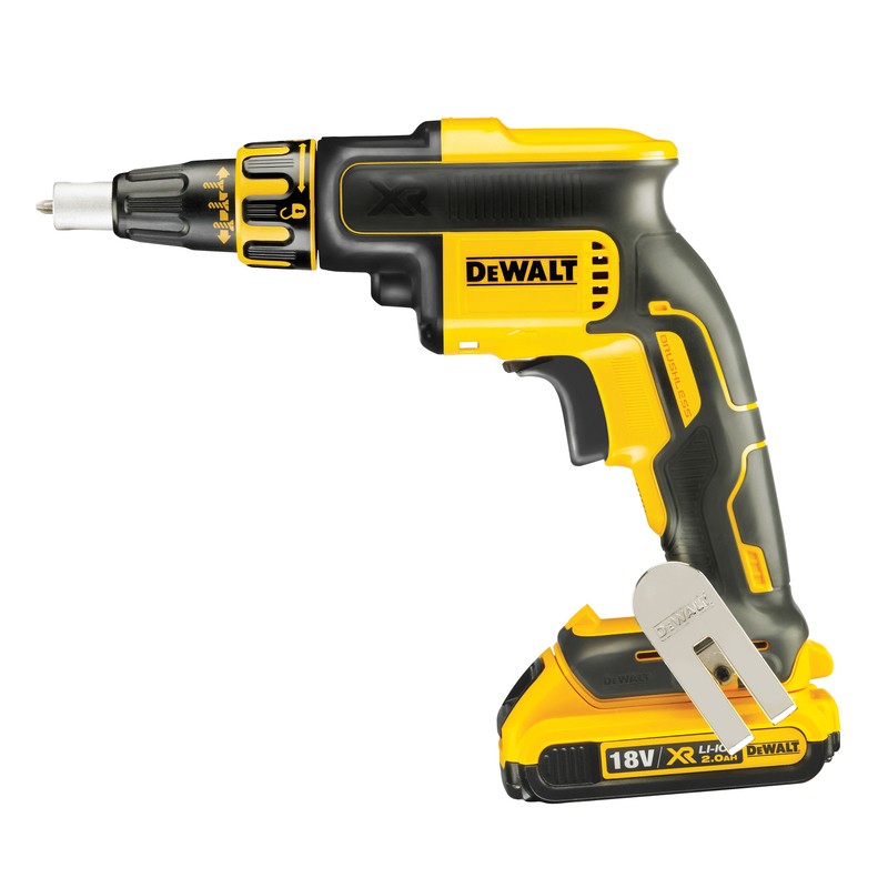 DEWALT 18V XR Aku skrutkovač na sadrokartón, 2x 2,0 Ah DCF620D2-QW