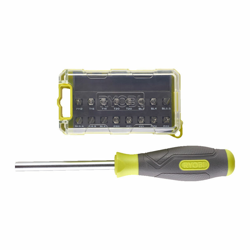 RYOBI Skrutkovač MULTI a sada bitov - 17 ks RSD17PCS