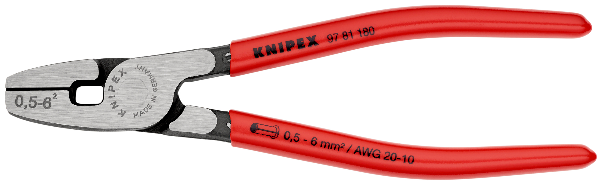 KNIPEX Kliešte lisovacie na koncové dutinky 9781180
