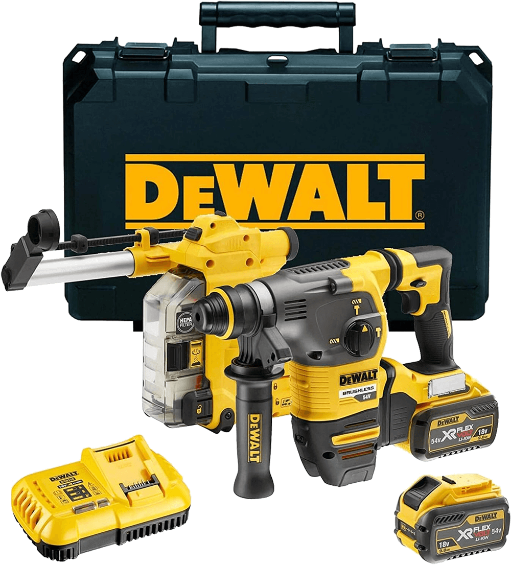 DEWALT 54V XR FLEXVOLT SDS-Plus 3,5 J aku kombinované kladivo, 2x 9,0 Ah DCH335X2-QW