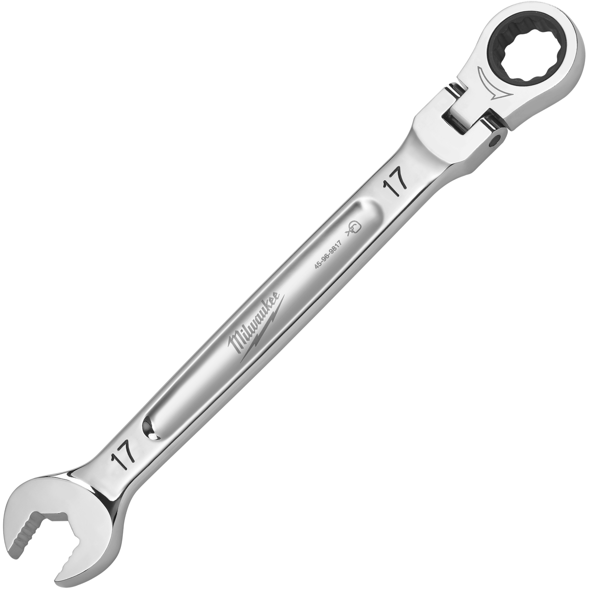 MILWAUKEE Račňový očkoplochý kľúč MAXBITE s kĺbom 17 mm