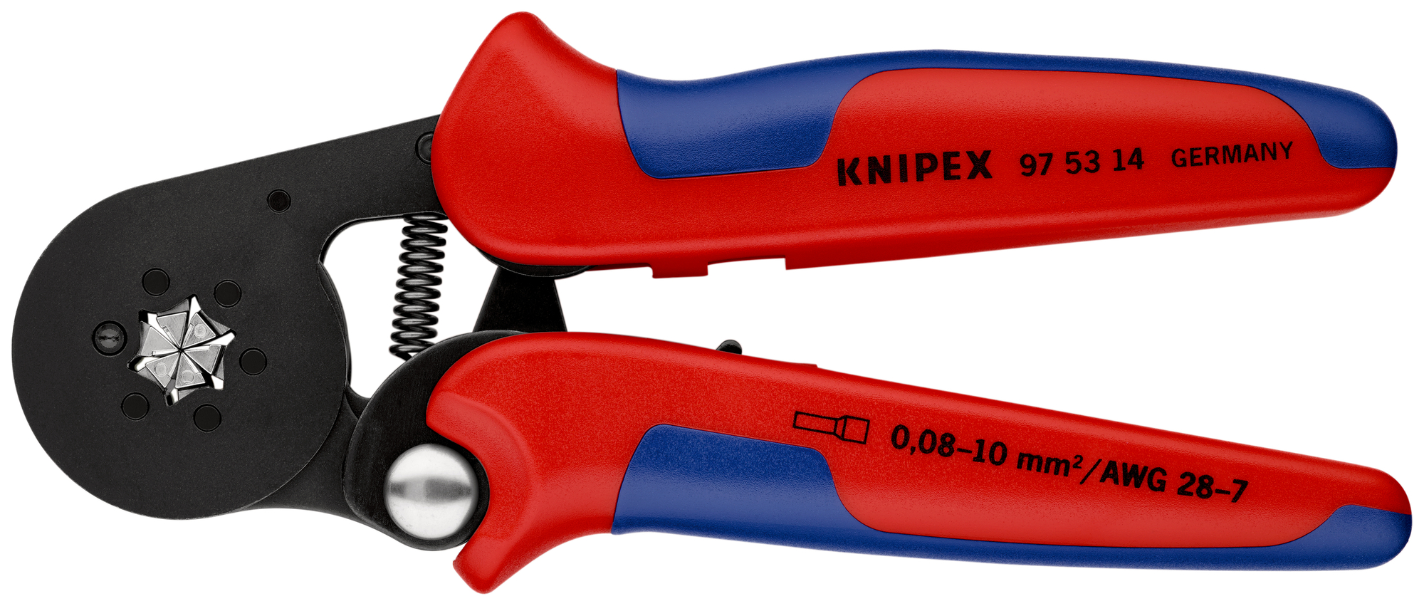 KNIPEX Kliešte samonastaviteľné bočné pre lisovanie káblových koncoviek 975314