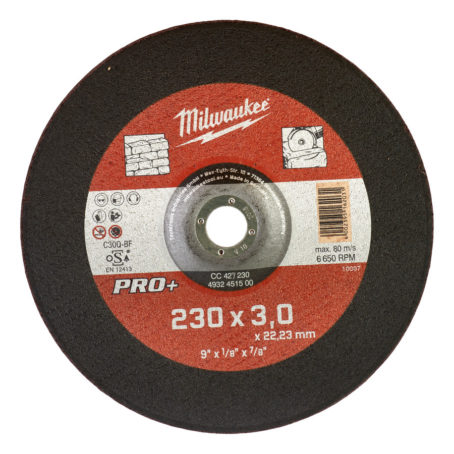 MILWAUKEE CutWCC 42/230 × 3 PRO+ rez. kot. na kameň – 1 ks