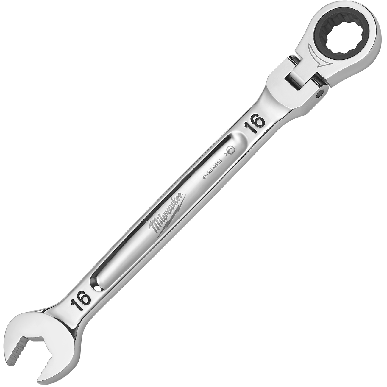 MILWAUKEE Račňový očkoplochý kľúč MAXBITE s kĺbom 16 mm