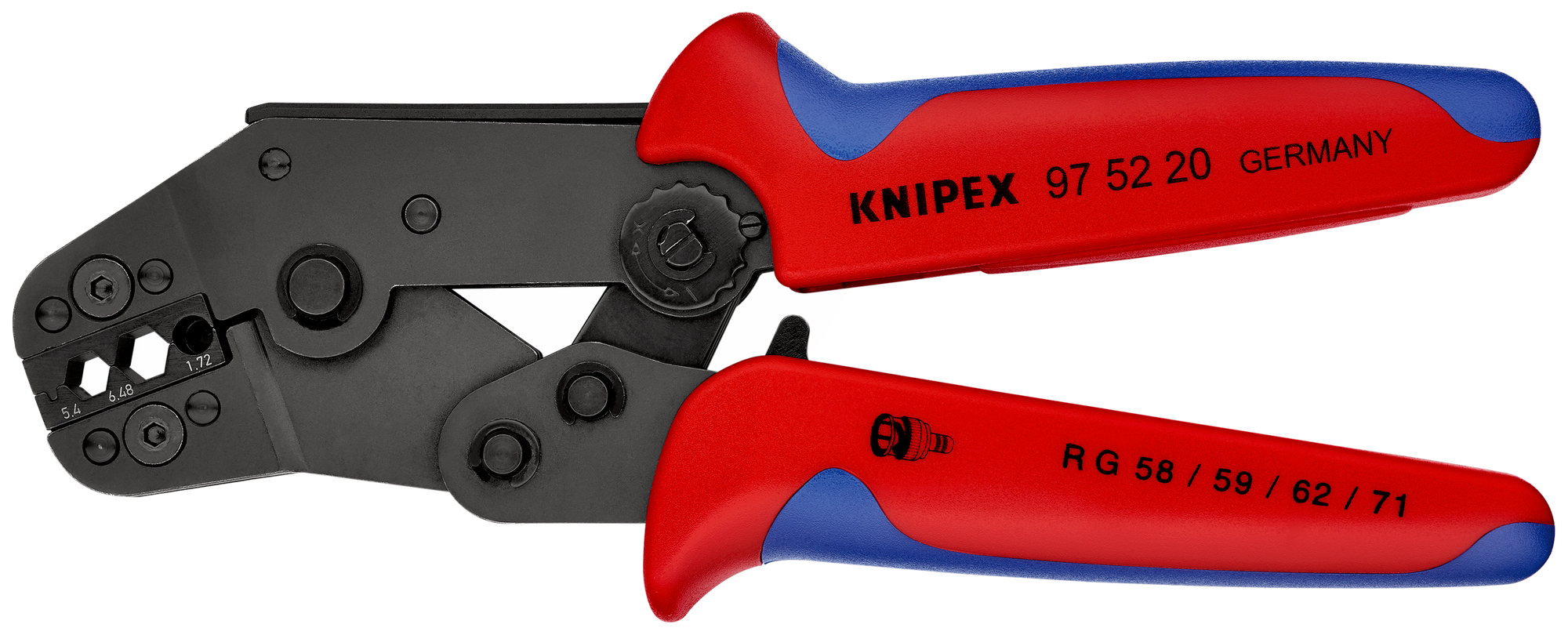 KNIPEX Krátke pákové lisovacie kliešte KNIPEX, COAX-, BNC- a TNC-konektory