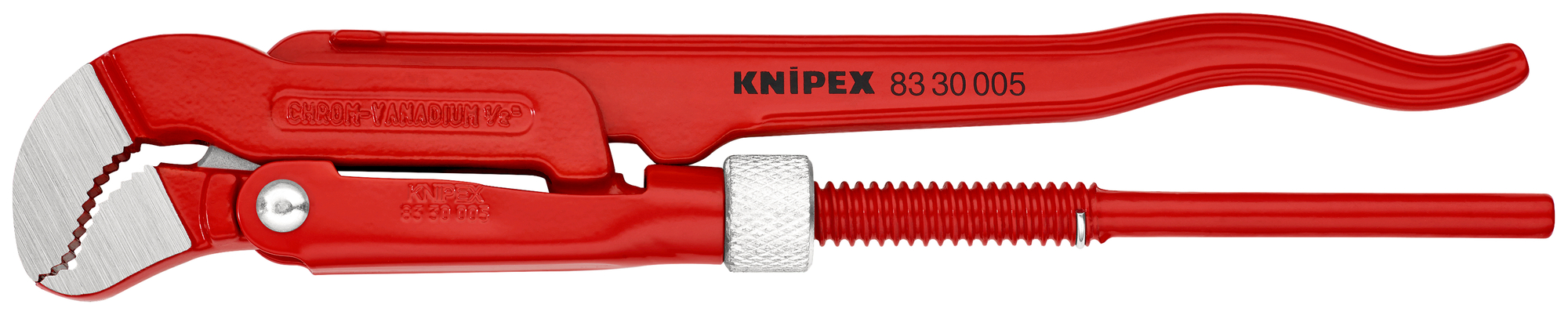 E-shop KNIPEX Hasák na rúry rohový s čeľusťami tvare S 8330005